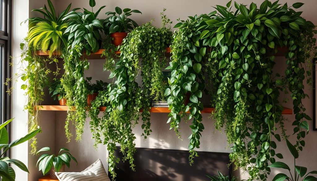 A meticulously curated arrangement of lush, lifelike artificial plants cascading from shelves, complementing the warm, inviting ambiance of a cozy living room. Soft, diffused lighting casts gentle shadows, highlighting the varied textures and verdant hues of the foliage. A harmonious blend of natural and man-made elements, the plants seamlessly integrate with the existing decor, creating a serene and visually striking focal point. Intricate details, such as delicate leaves and subtle variations in shades, elevate the realism, inviting the viewer to immerse themselves in this tranquil, plant-filled sanctuary.
Um arranjo meticulosamente cuidado de plantas artificiais exuberantes e realistas que caem em cascata das prateleiras, complementando o ambiente acolhedor e convidativo de uma sala de estar aconchegante. A iluminação suave e difusa projeta sombras suaves, destacando as texturas variadas e os tons verdes da folhagem. Uma mistura harmoniosa de elementos naturais e artificiais, as plantas integram-se perfeitamente à decoração existente, criando um ponto focal sereno e visualmente impressionante. Detalhes intricados, como folhas delicadas e variações sutis de tons, elevam o realismo, convidando o observador a mergulhar neste santuário tranquilo e repleto de plantas.
