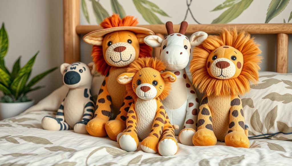 Imagem de pelúcias de animais safari para decoração de quarto Imagem de pelúcias de animais safari para decoração de quarto