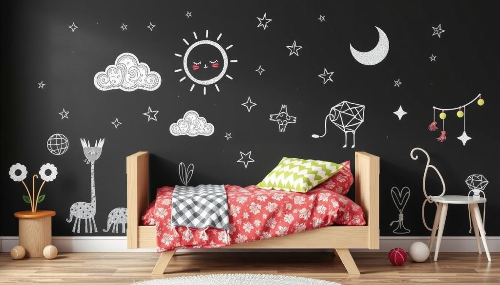 Imagem de um adesivo lousa para quarto infantil Imagem de um adesivo lousa para quarto infantil
