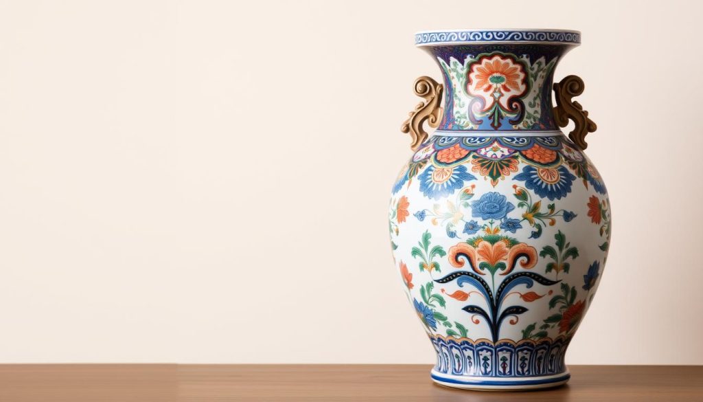 Imagem de vaso de cerâmica decorativo Imagem de vaso de cerâmica decorativo